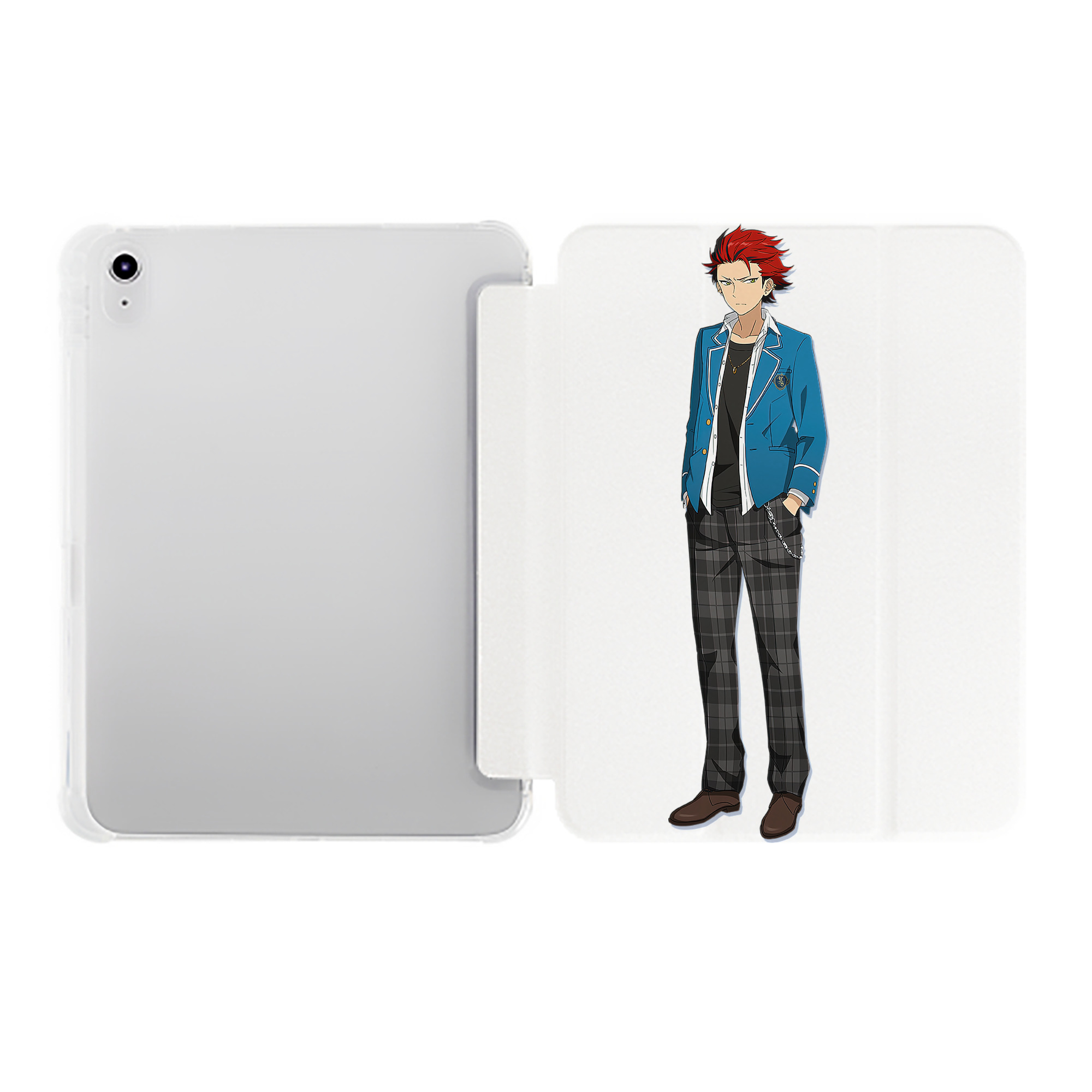 （画像用） あんさんぶるスターズ! Ensemble Stars IPad ケース ペン収納付き 三つ折りスタンド PUレザー×シリコン 対応機種9.5/10.5/10.9インチ